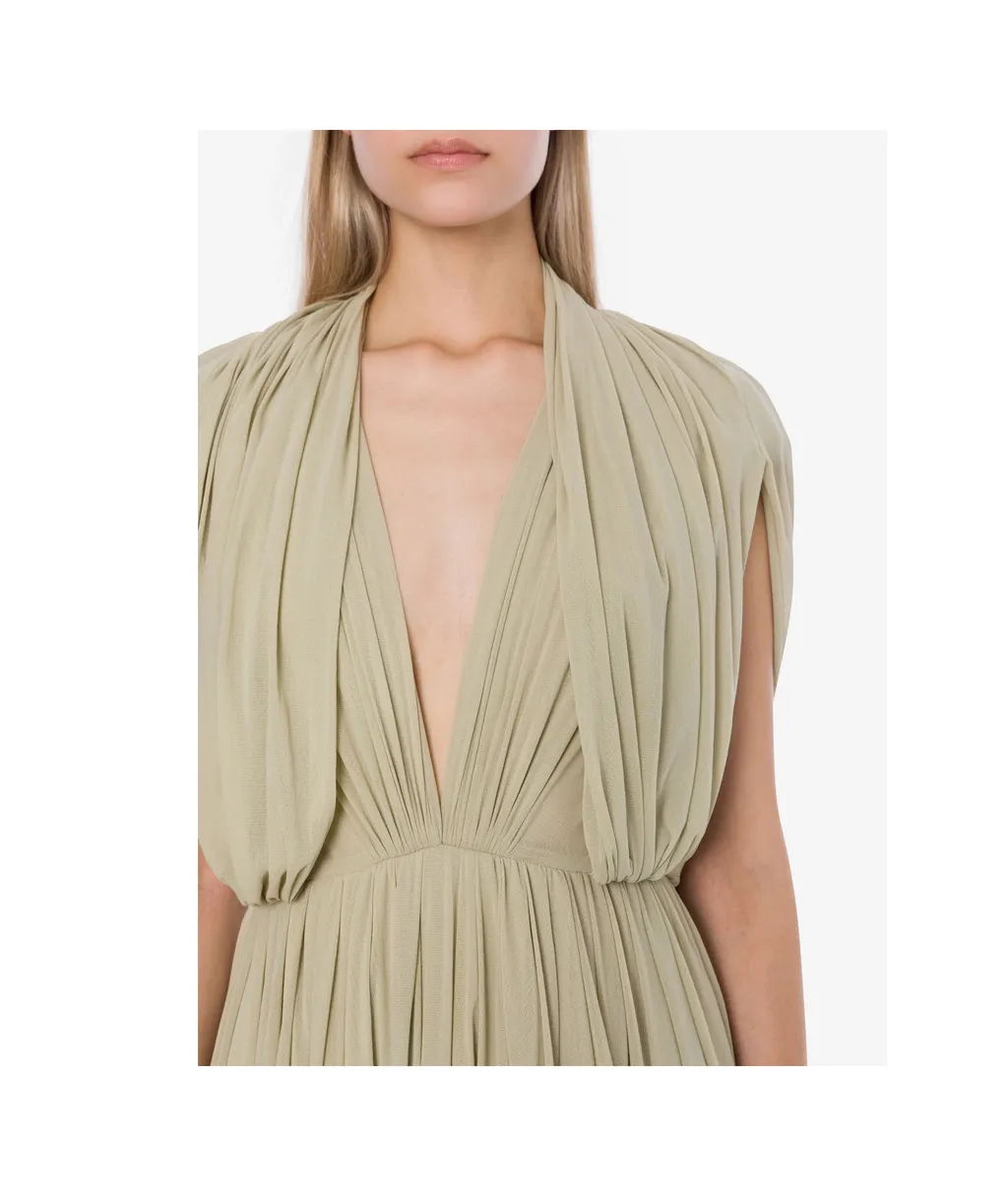 Philosophy Di Lorenzo Serafini Draped Pleated Midi Dress