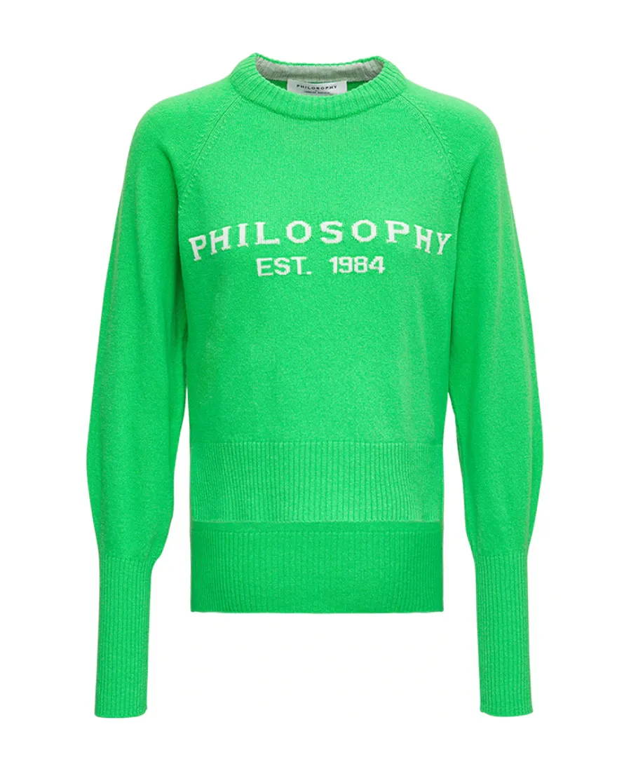 Intarsia-Knit Logo Jumper