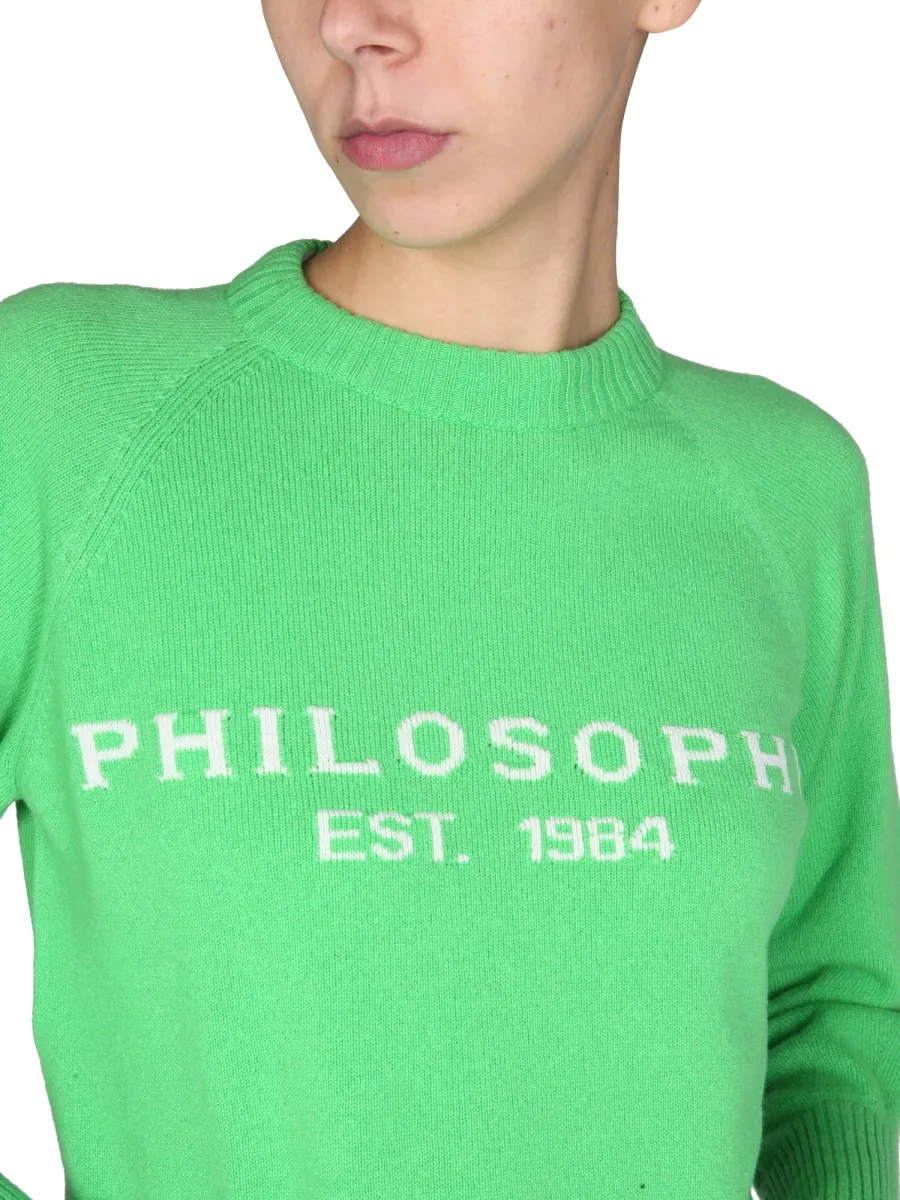 Intarsia-Knit Logo Jumper