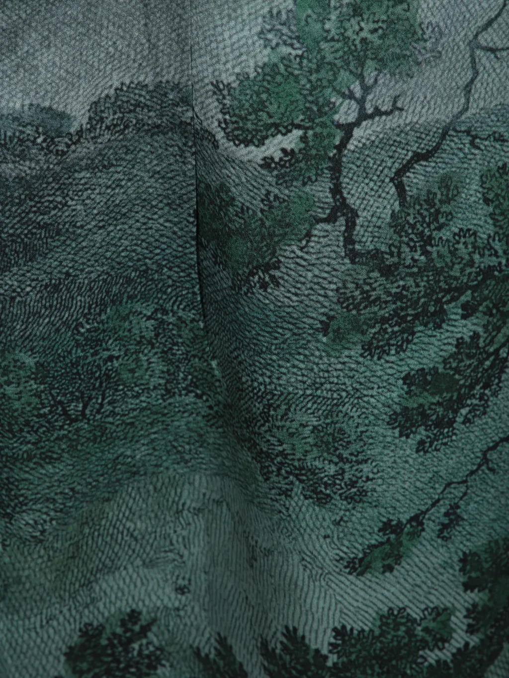 Landscape Print V-Neck Top