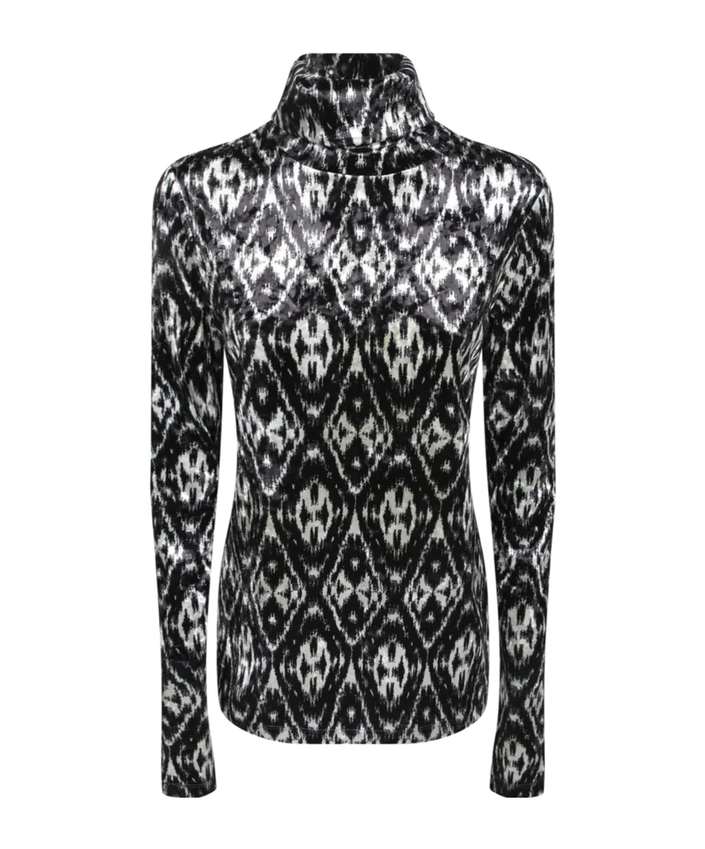 Jacquard High Neck Knitwear