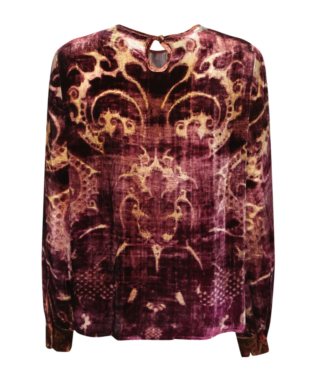 Printed Velvet Blouse, 2