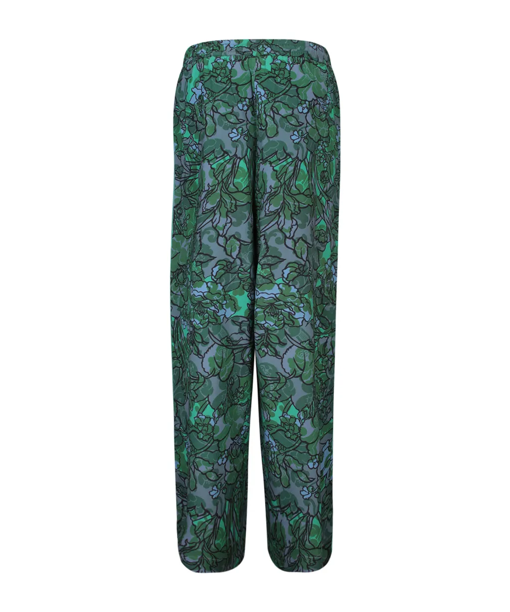 Pattern Wide-Legged Casual Pants