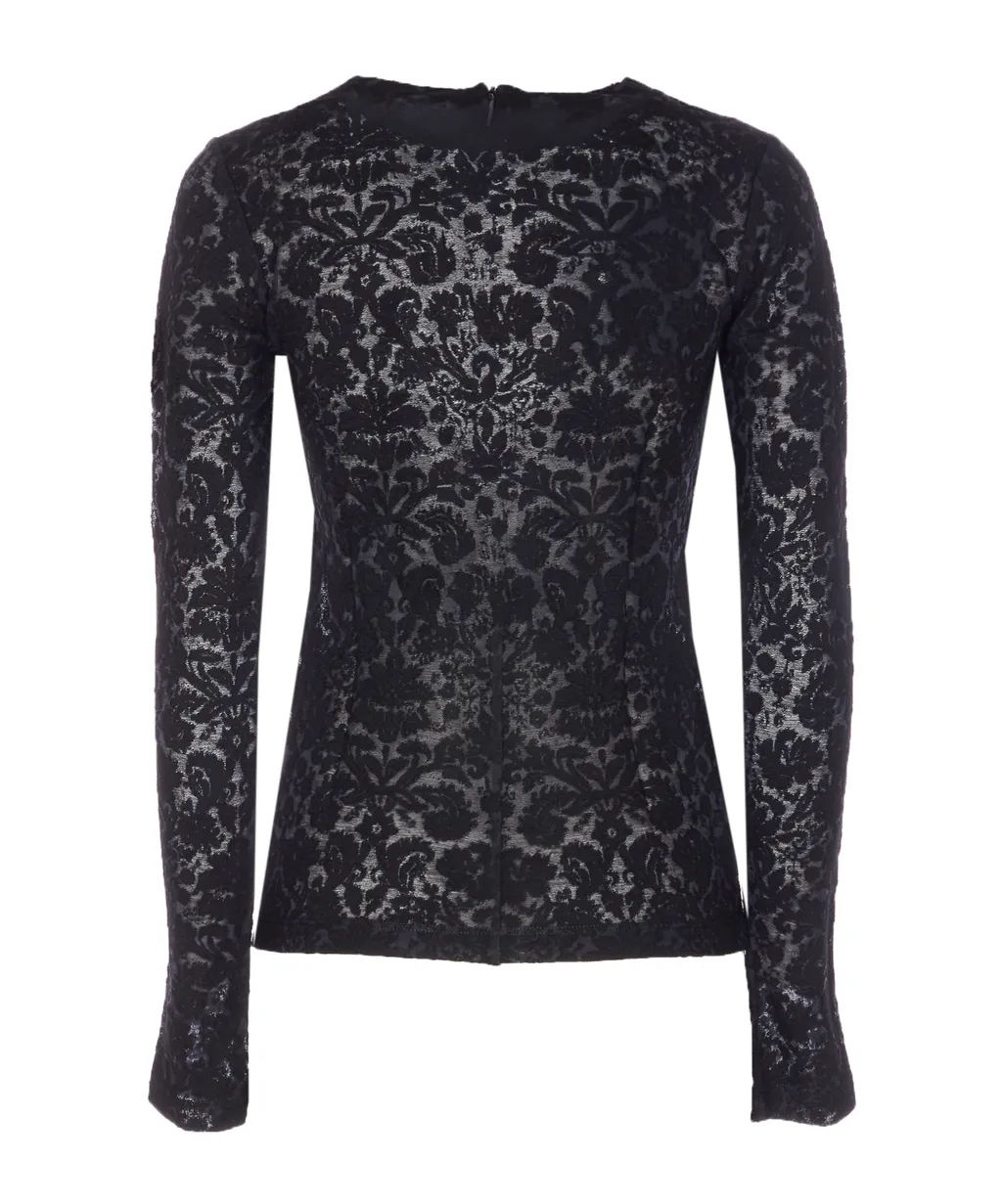 Long-Sleeved Crewneck Top