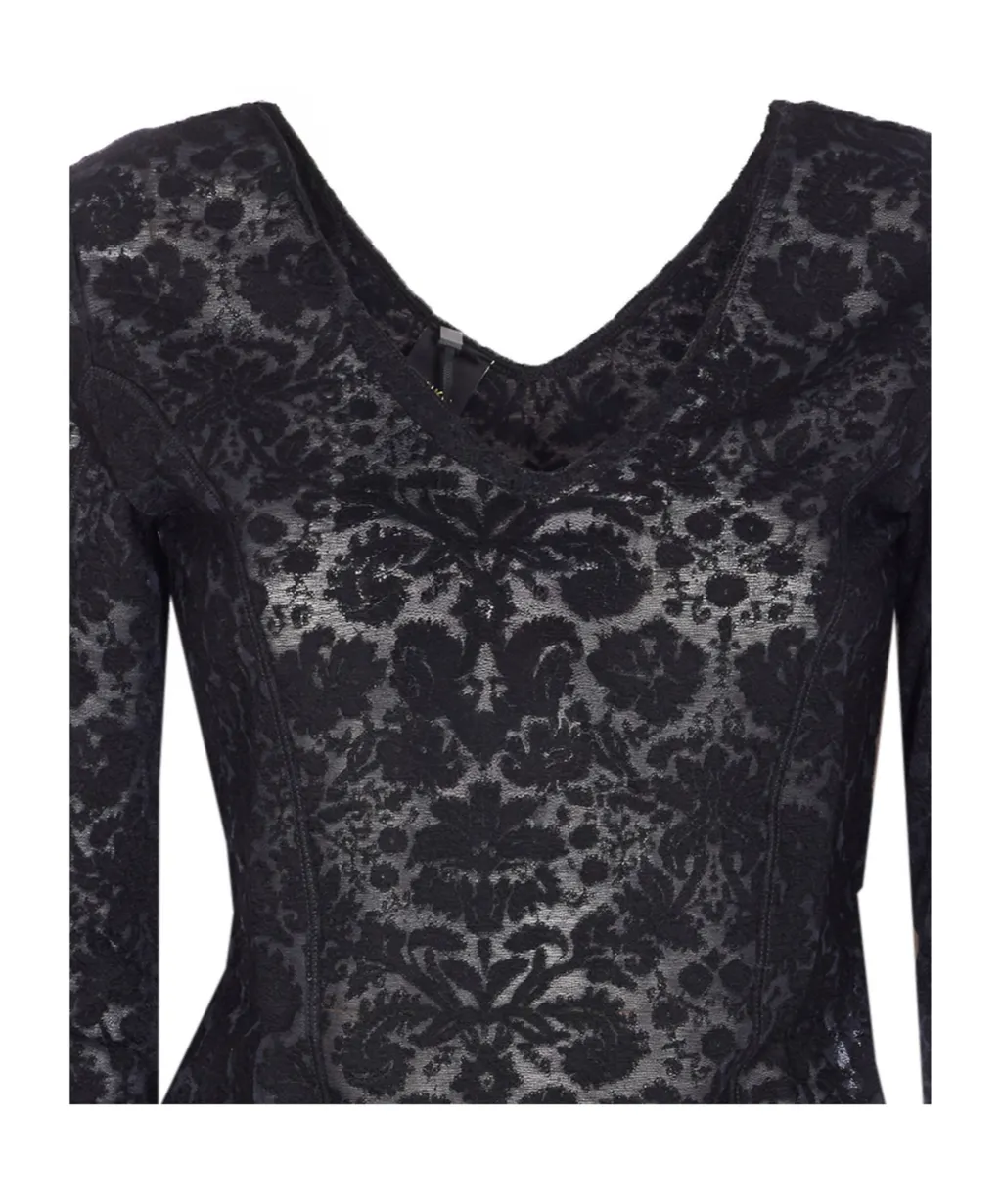 Pinko V-Neck Lace Top