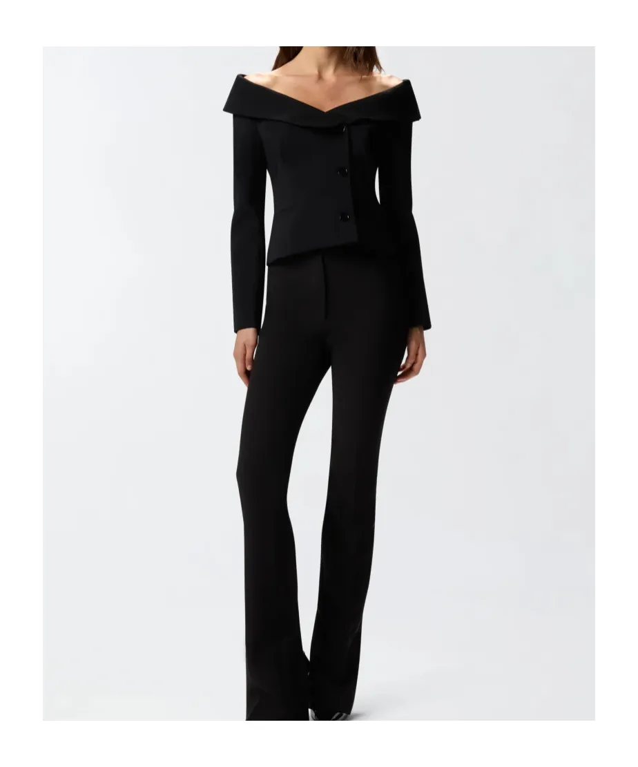 Open Shoulders Slim-Fit Jacket