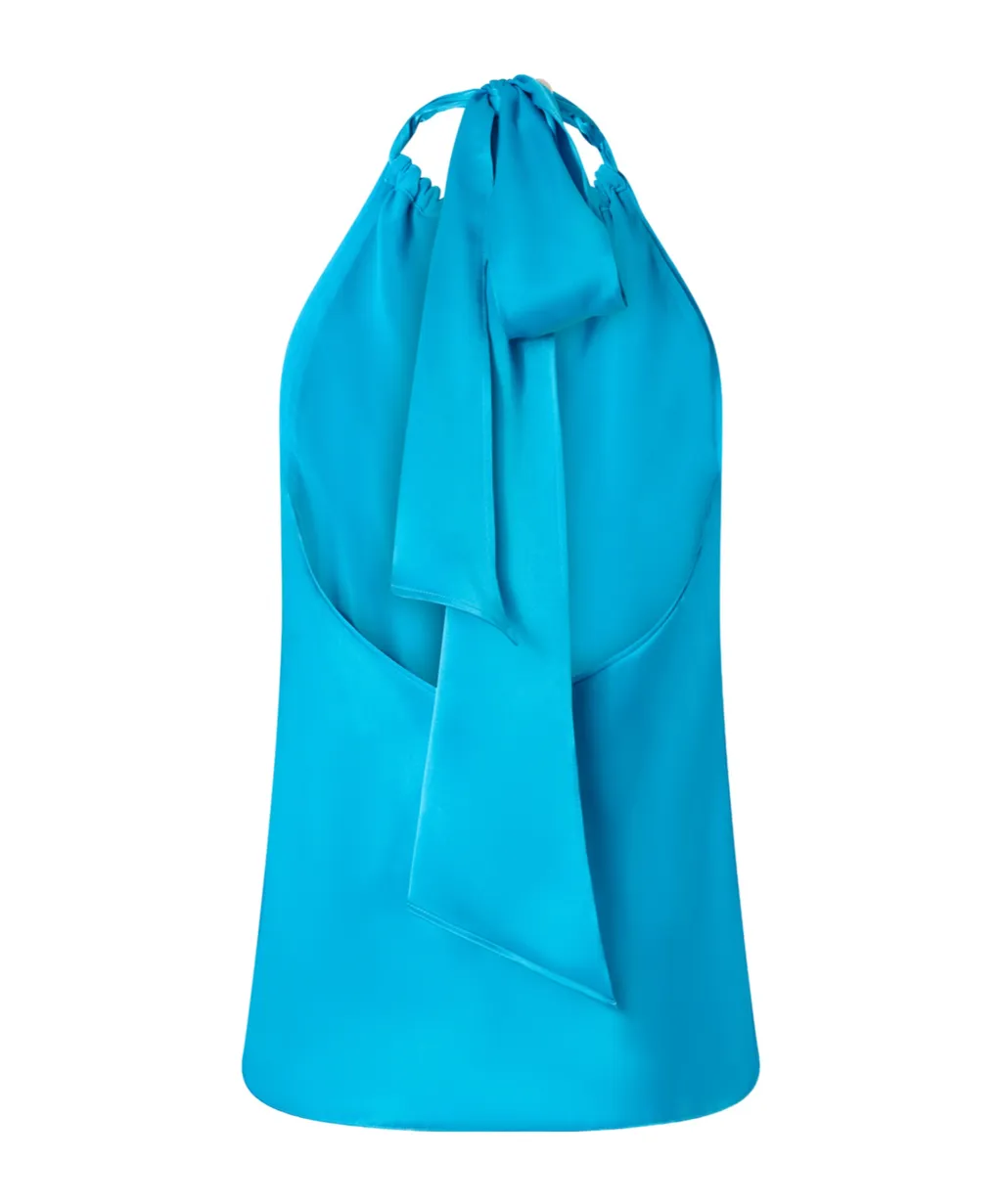 Tie-Neck Halter Blouse
