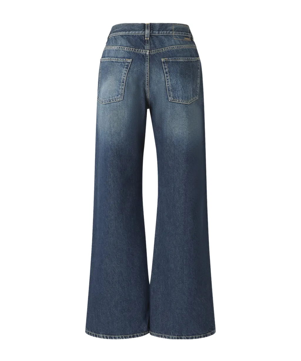 Wide-Leg Soft Denim Jeans