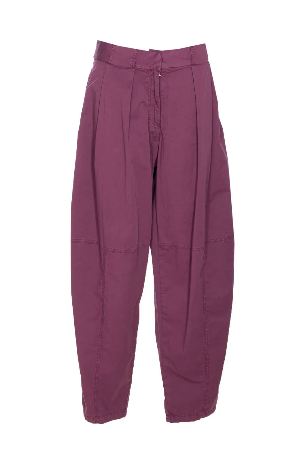 Belted Wide Leg Tapered Trousers