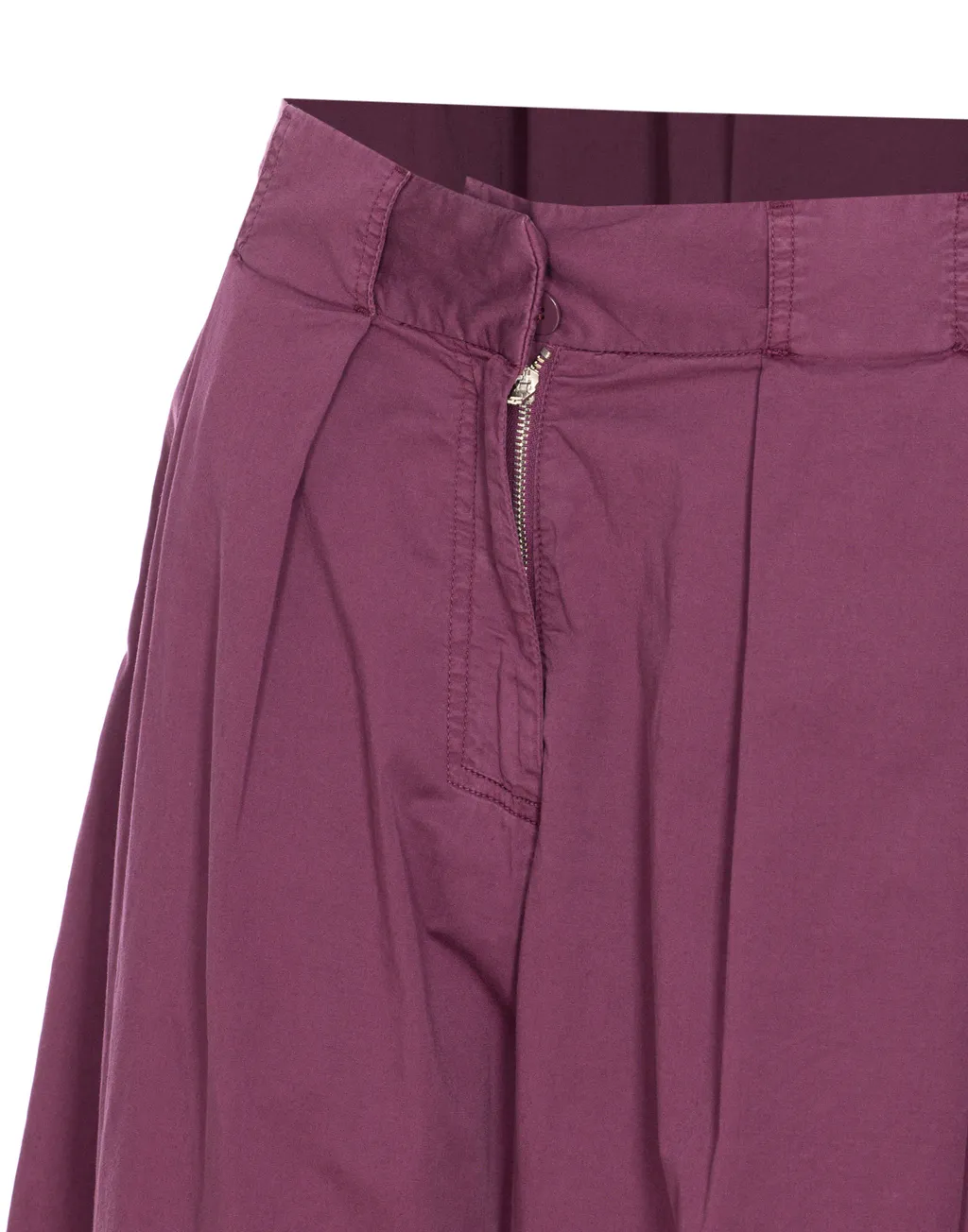 Belted Wide Leg Tapered Trousers