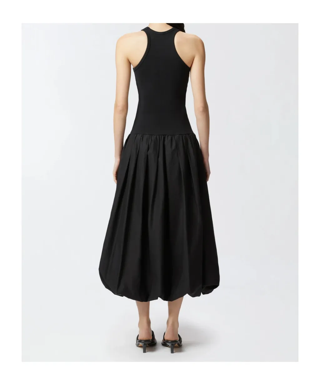 Balloon Skirt Midi Dress