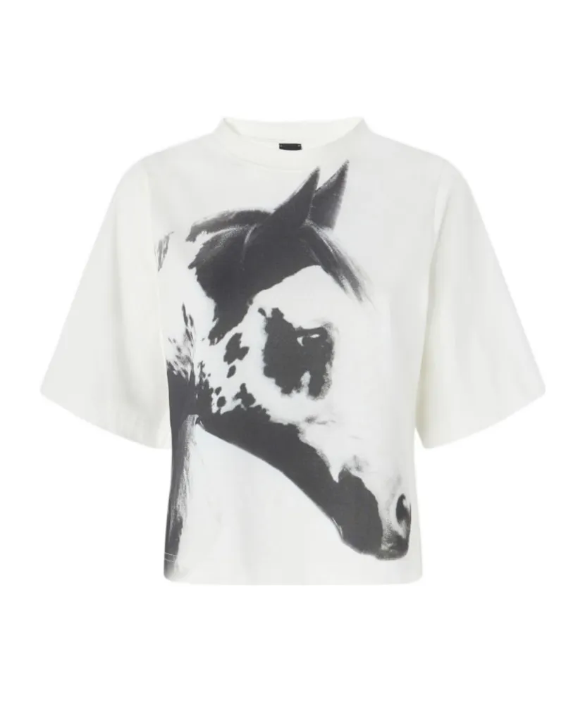 Reimagine Horse Printed Wide T-Shirt
