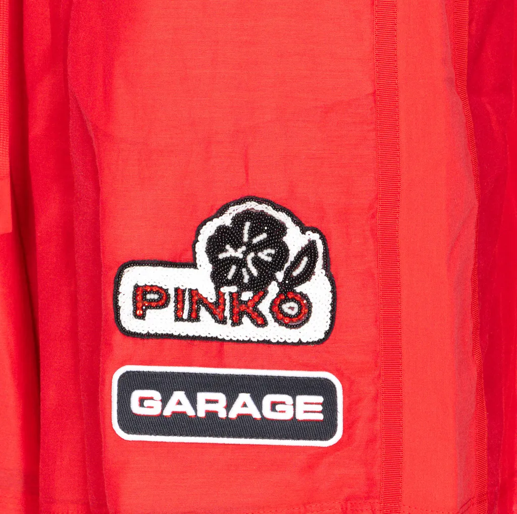 Logo Patch Wide Leg Bermuda Shorts