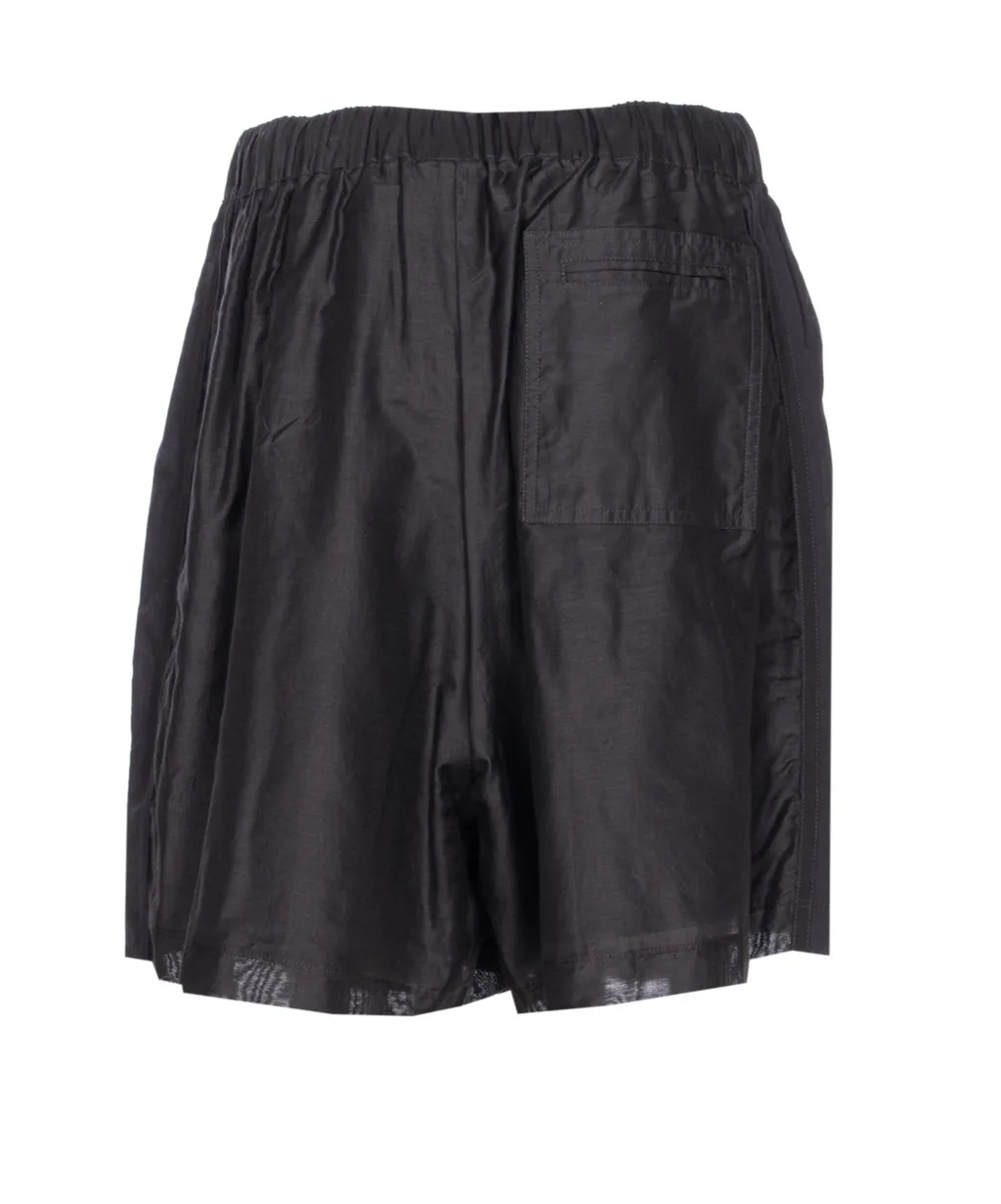 Logo Patch Wide Leg Bermuda Shorts