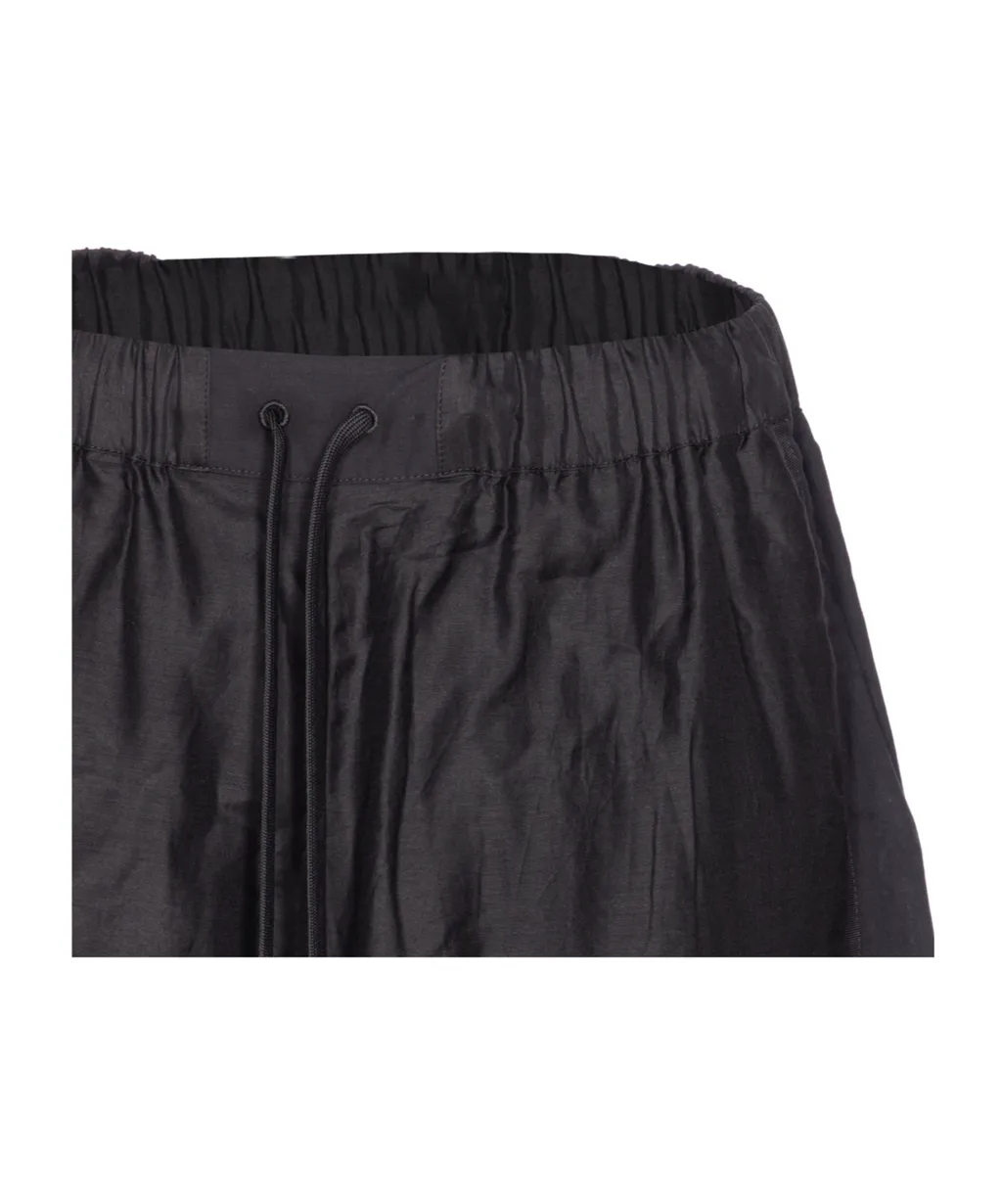 Logo Patch Wide Leg Bermuda Shorts