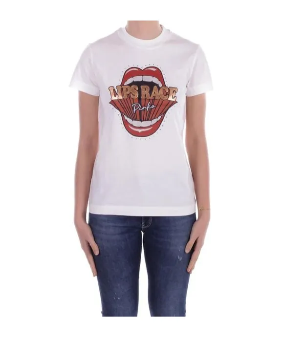 Lips Race Mouth Print T-Shirt