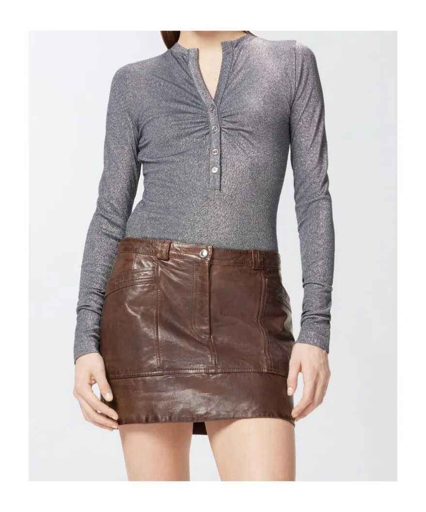 Gathered Detailed Knitted Top