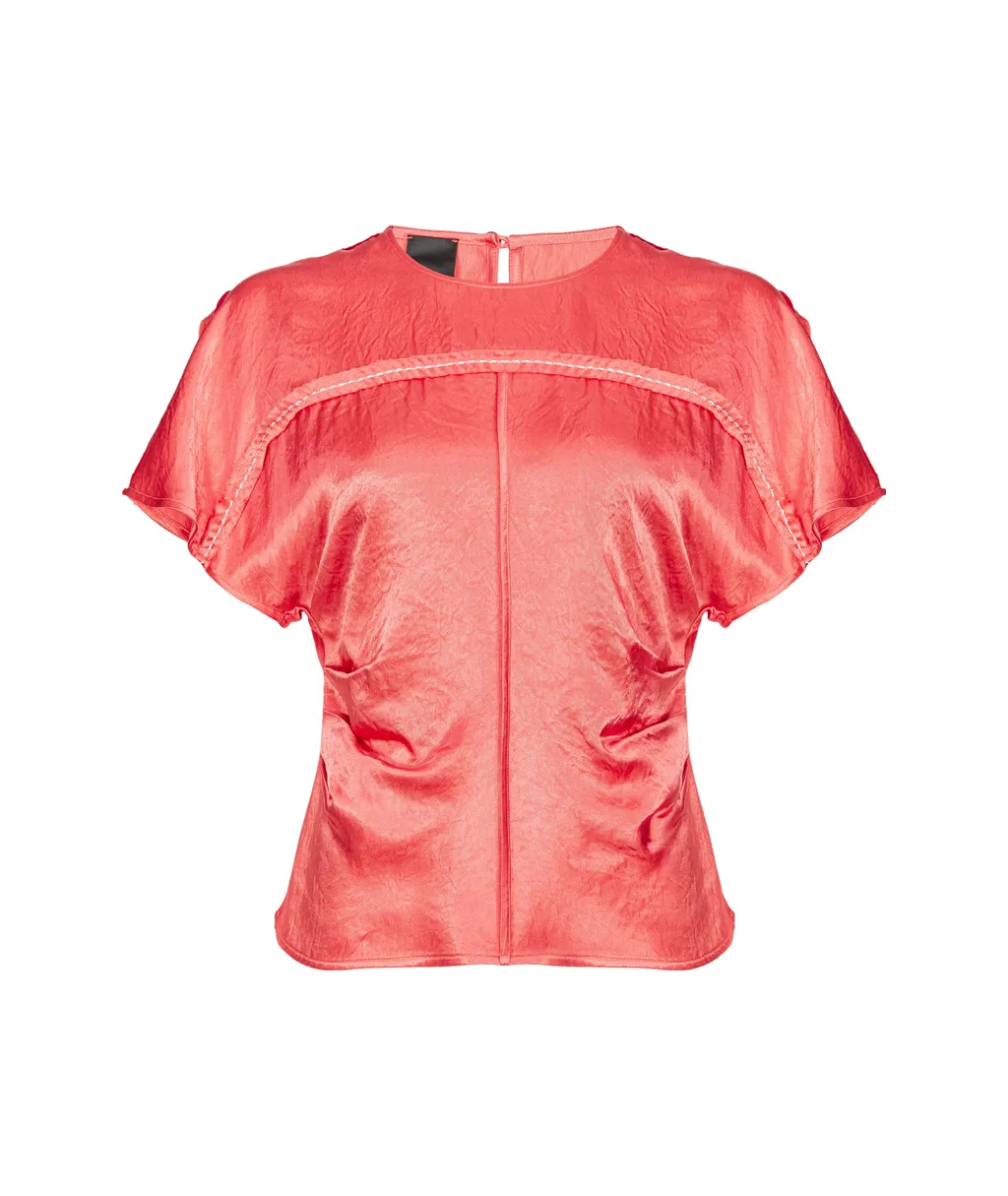 Panelled Short-Sleeve Top