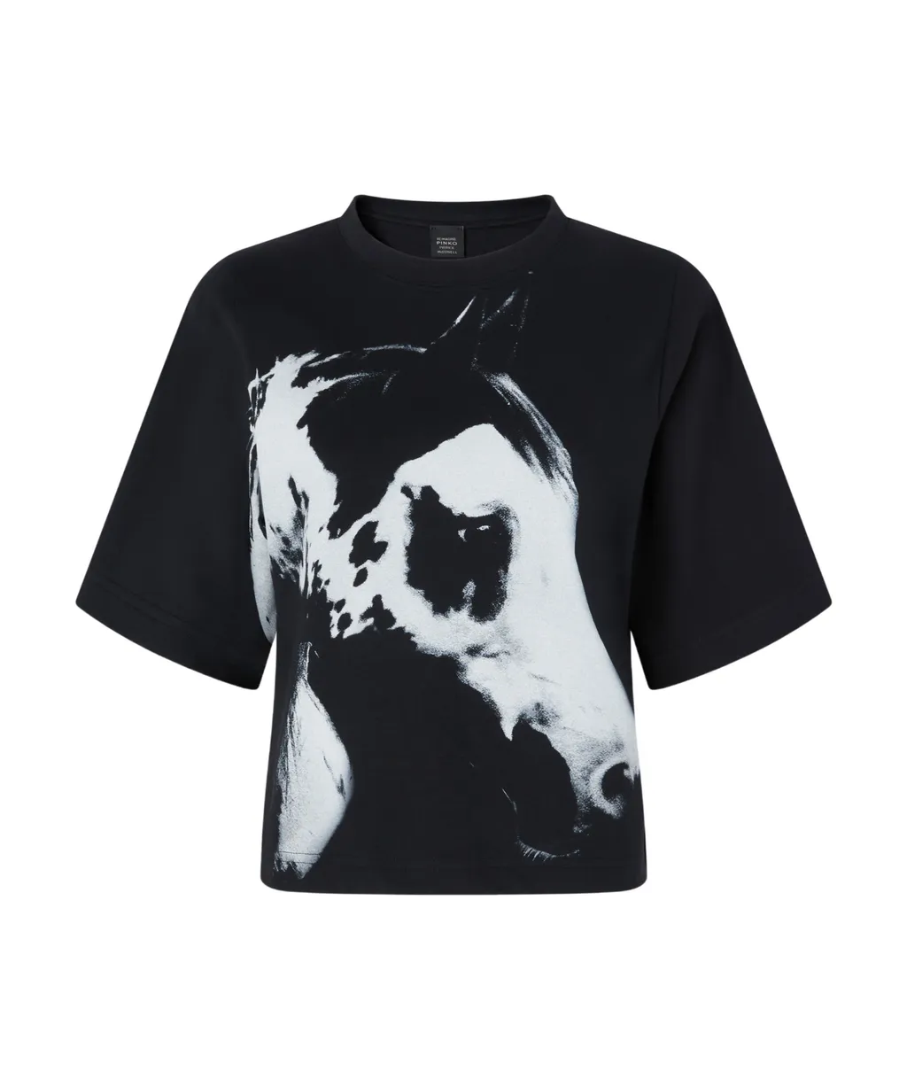 Reimagine Horse Printed Wide T-Shirt