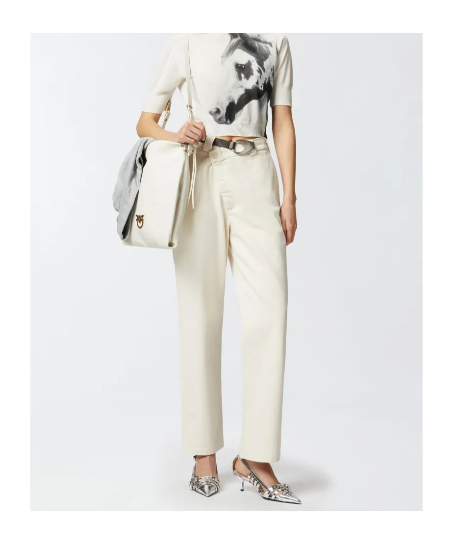 Crossover Belted Trousers