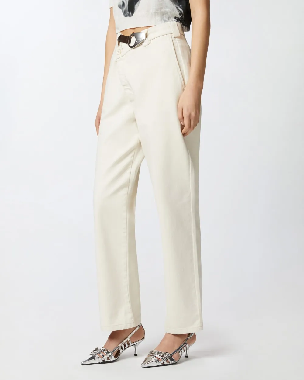 Crossover Belted Trousers