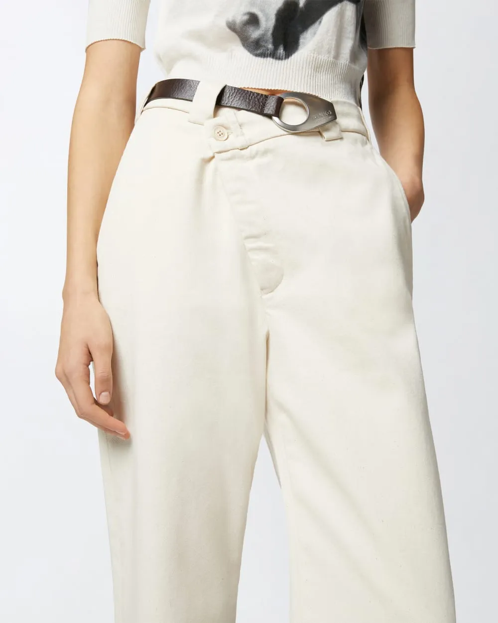 Crossover Belted Trousers