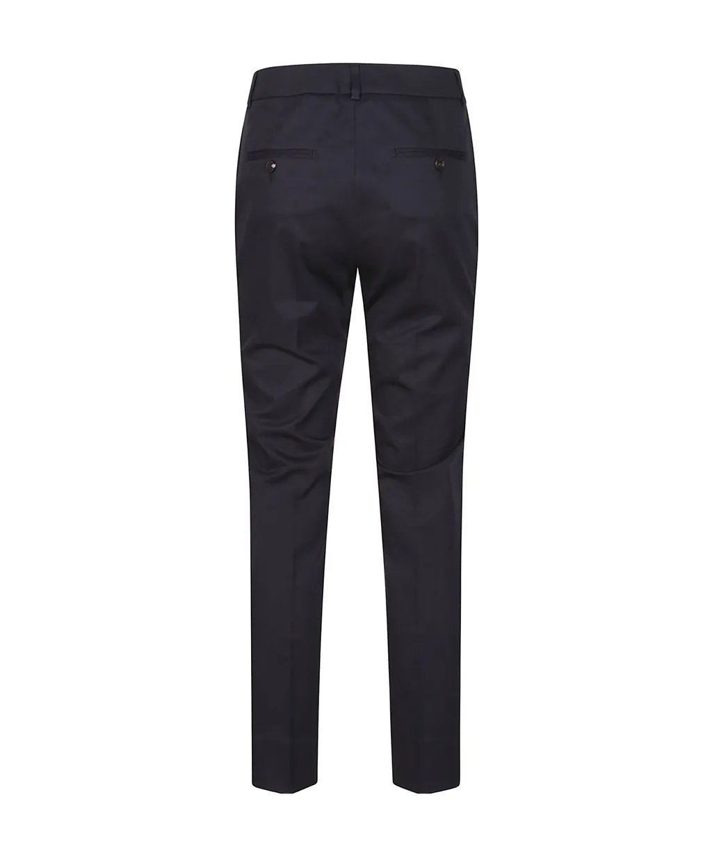 Slim-Fit Cotton Trousers