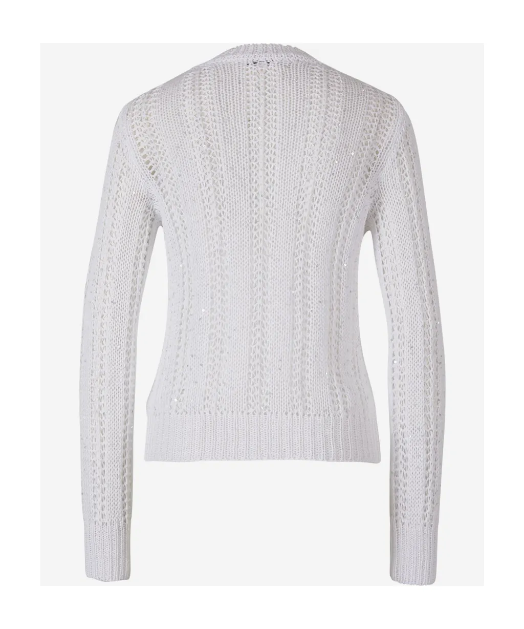 Shimmer Mesh Knit Sweater