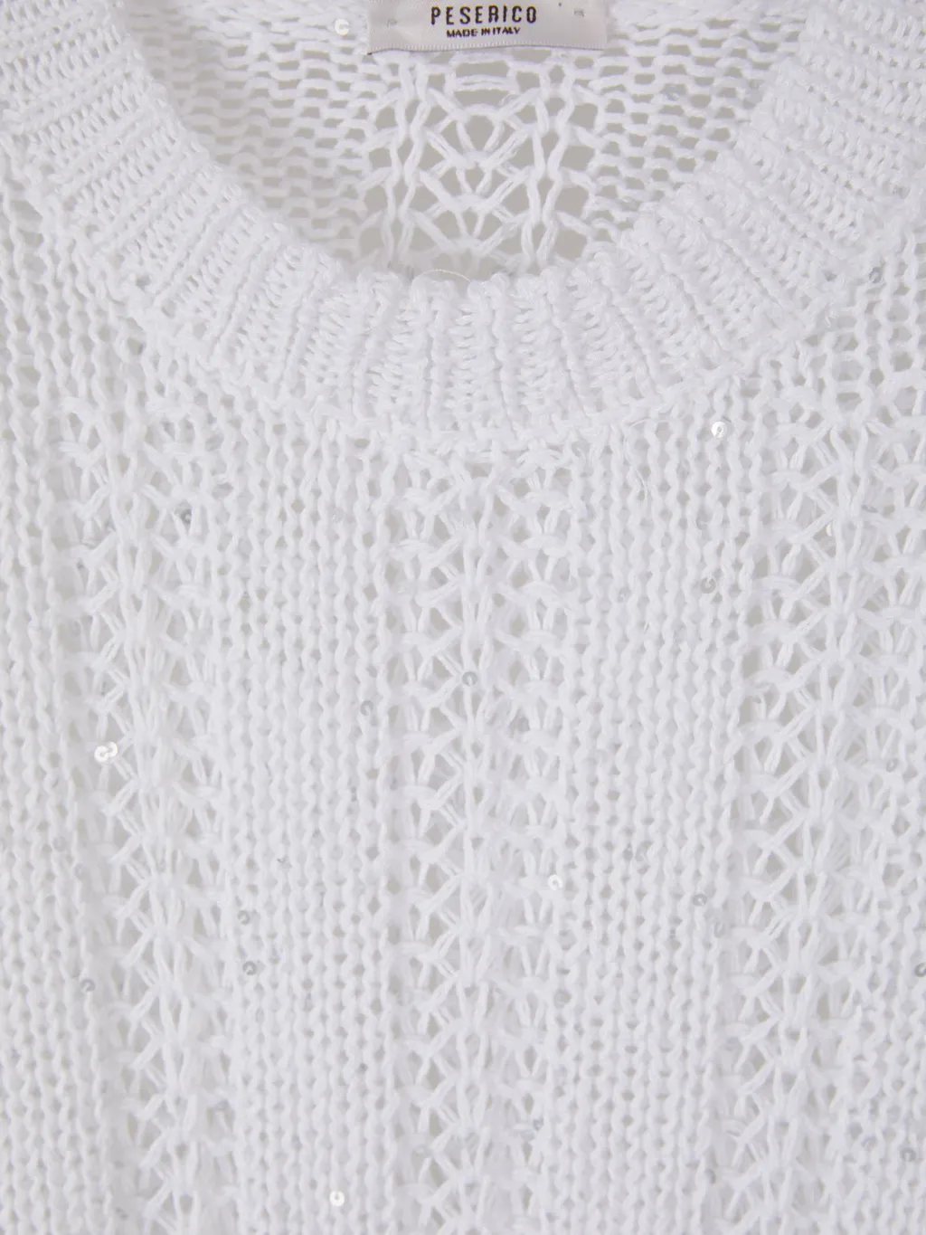 Shimmer Mesh Knit Sweater