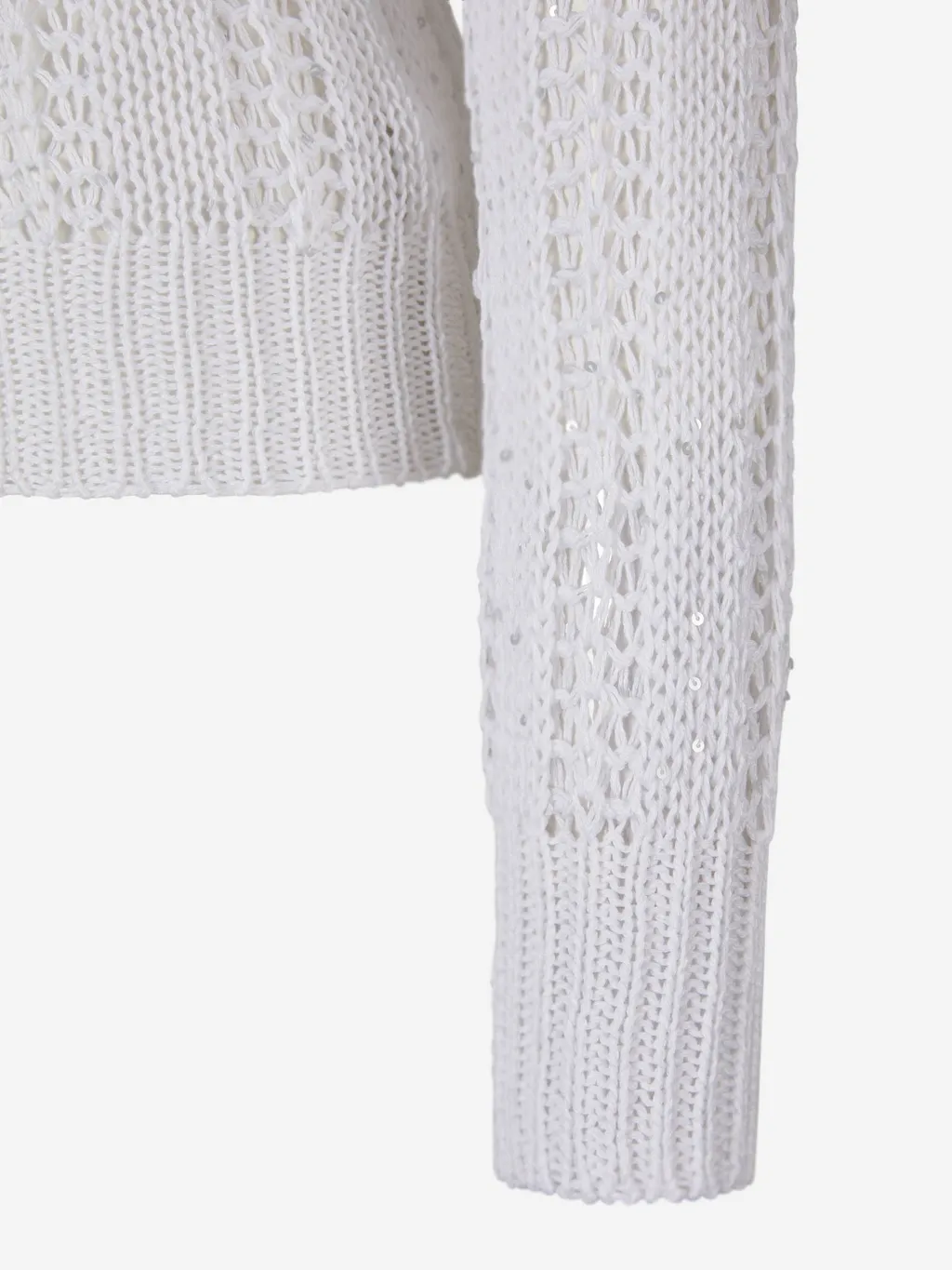 Shimmer Mesh Knit Sweater