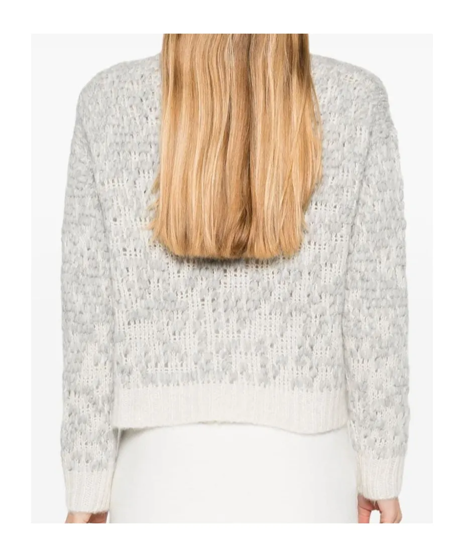 Patterned-Jacquard Lurex-Detail Sweater