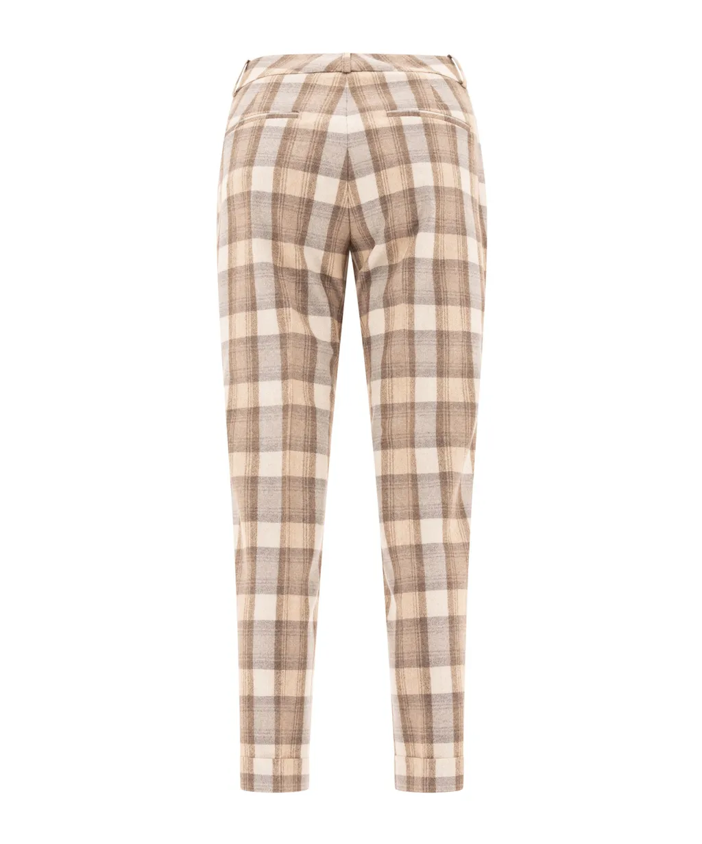 Plaid Tapered Pants