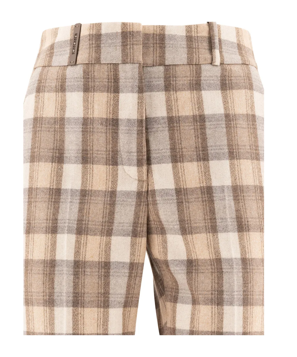 Plaid Tapered Pants
