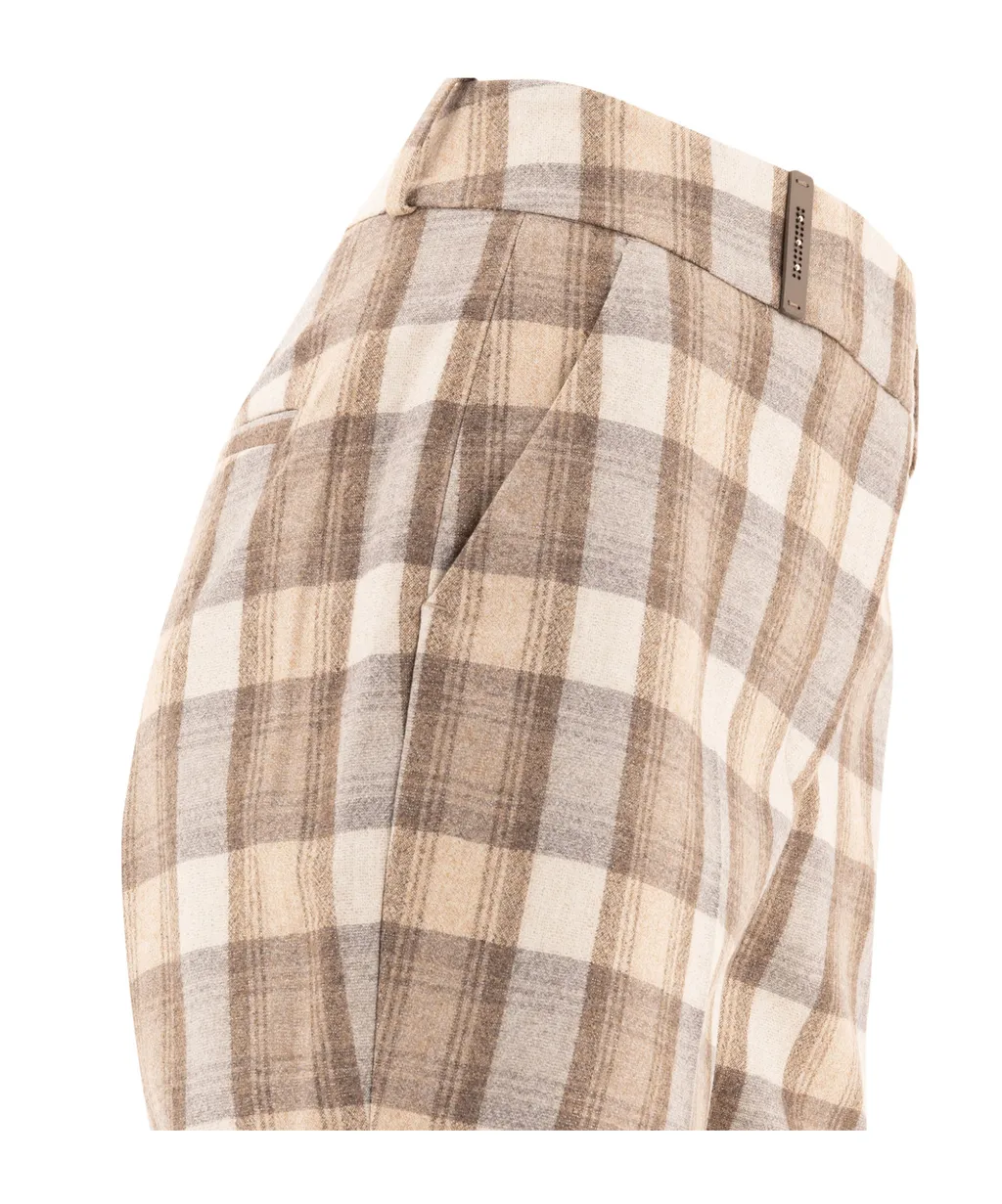Plaid Tapered Pants
