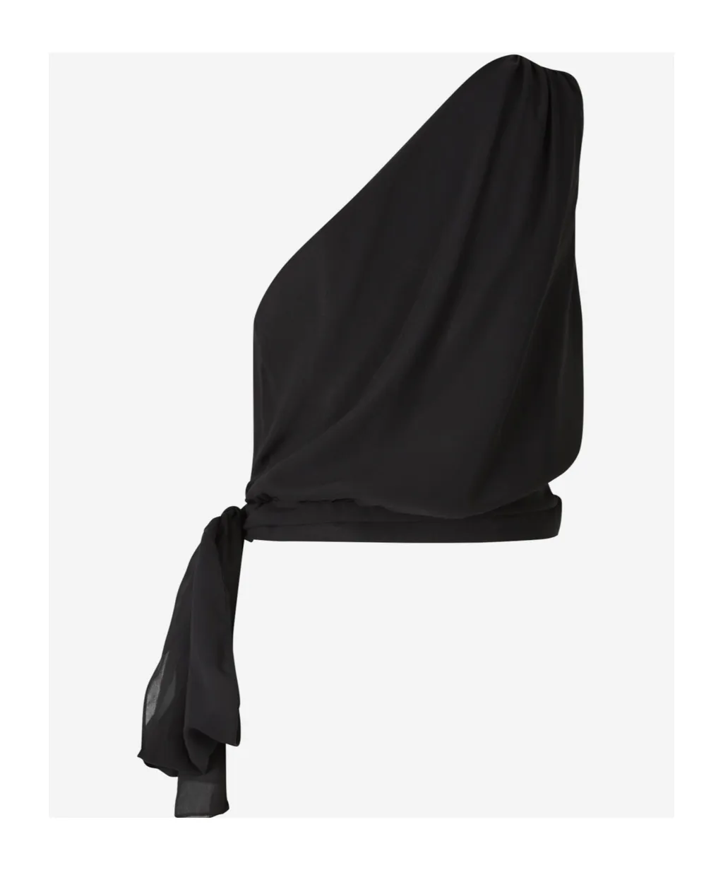 Asymmetrical Draped Blouse