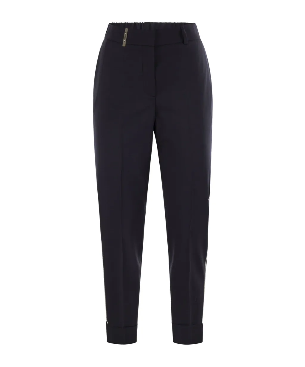 High-Waist Slim-Fit Pants