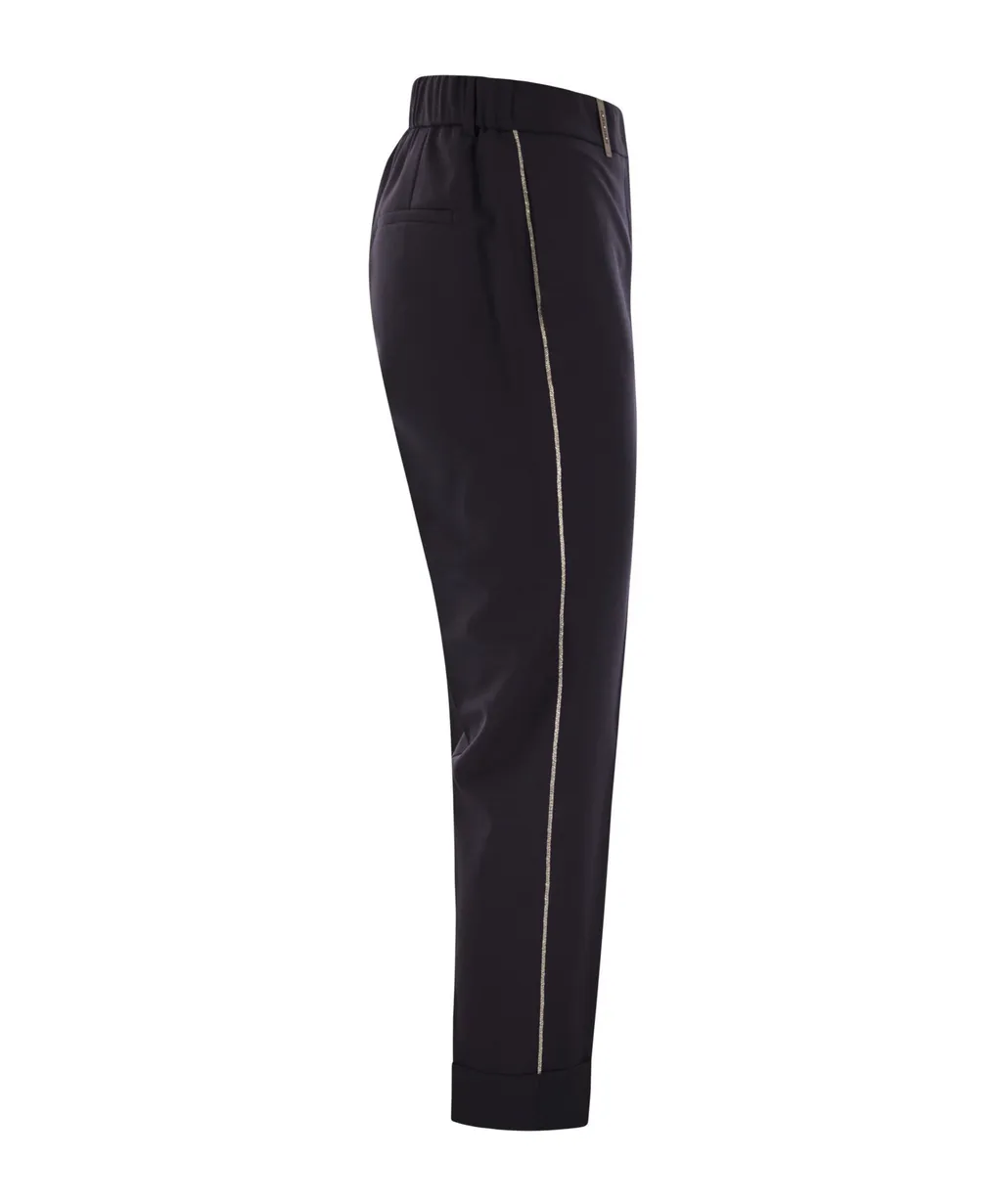 High-Waist Slim-Fit Pants