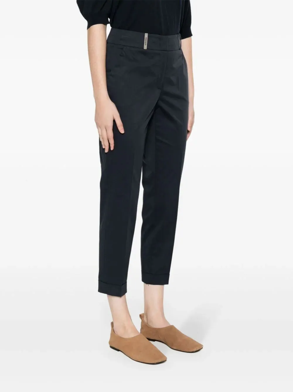 High-Waist Cropped Trousers