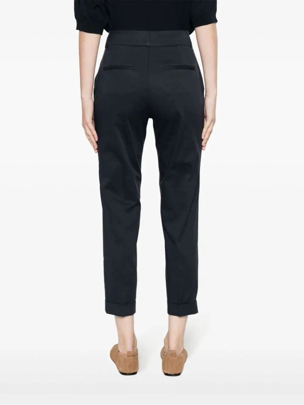 High-Waist Cropped Trousers