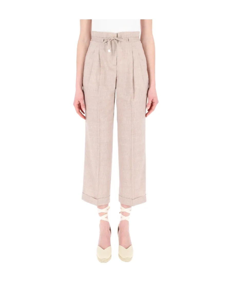 Peserico Belted Cropped Trousers