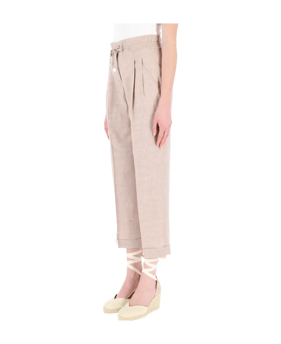 Peserico Belted Cropped Trousers