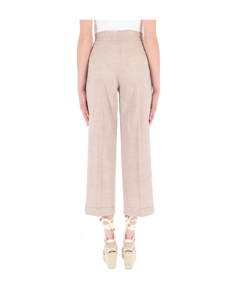 Peserico Belted Cropped Trousers