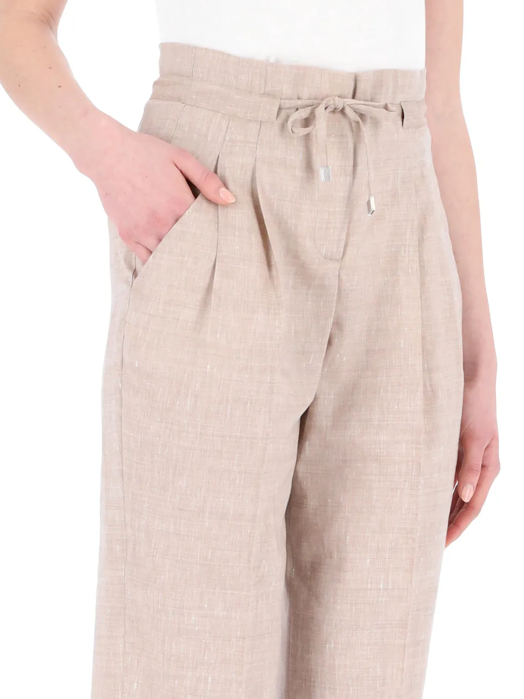 Peserico Belted Cropped Trousers