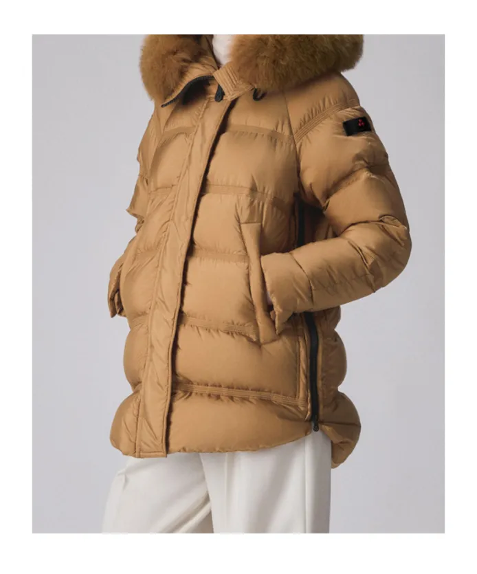 Puffer Jacket With Fur Trim