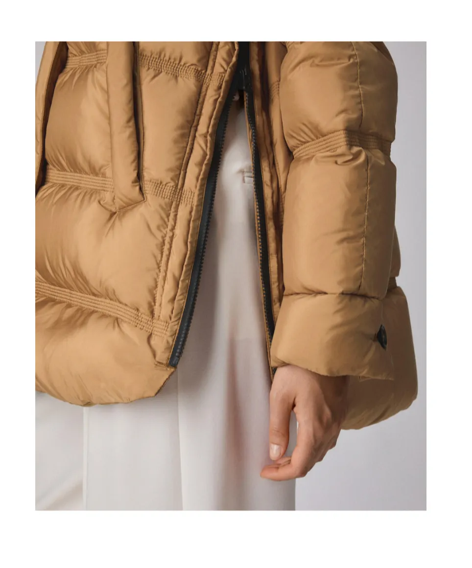 Puffer Jacket With Fur Trim