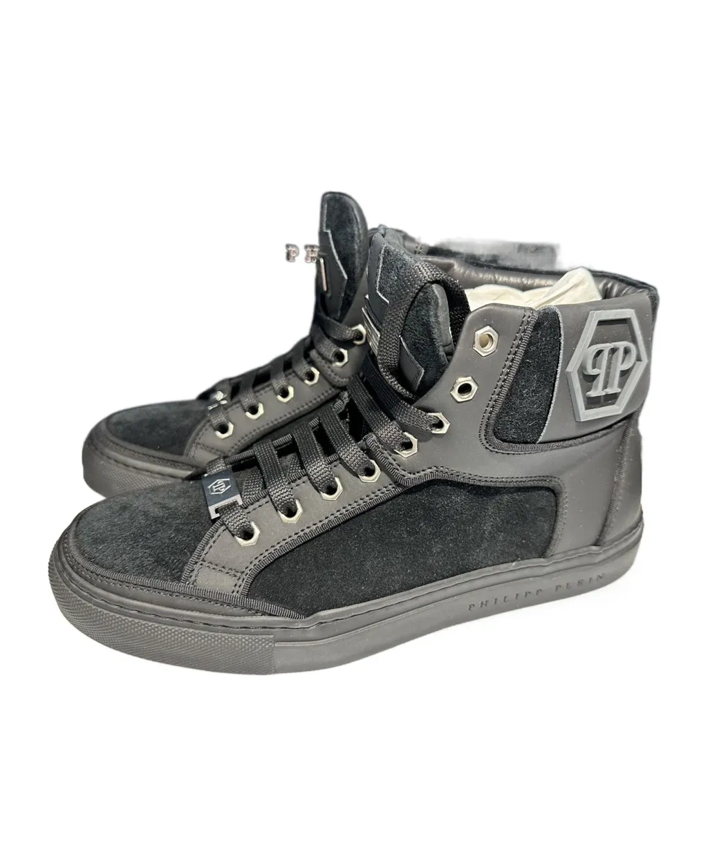 High-Top Lace-Up Sneakers