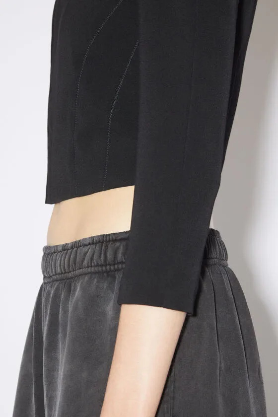 Square-Neck Cropped Blouse