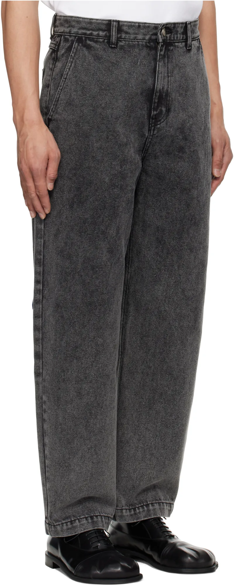 Denim Trousers With Belt Loops