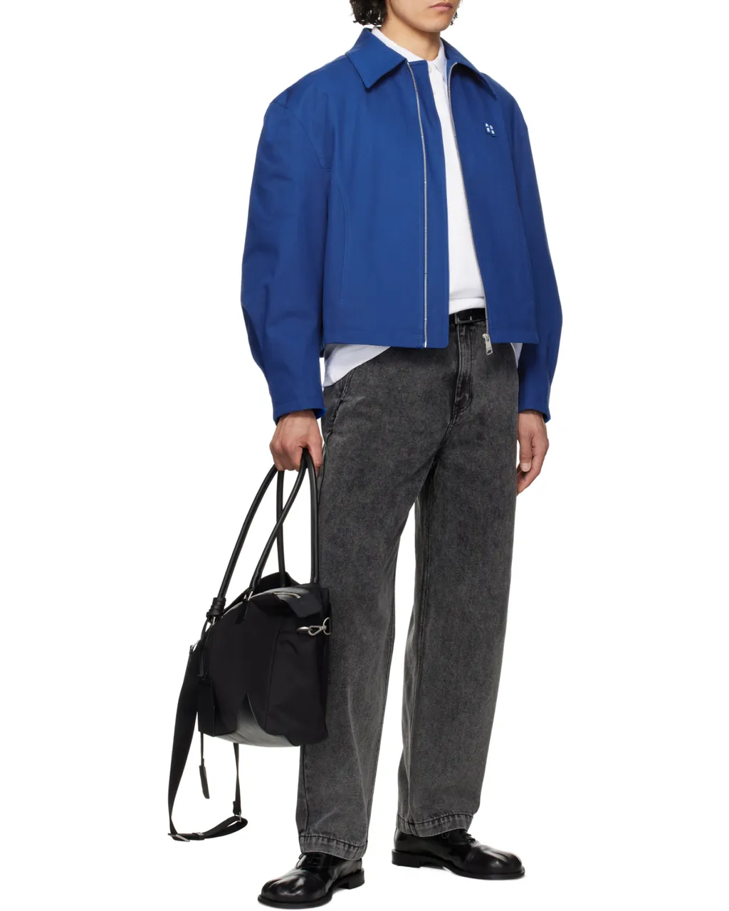Denim Trousers With Belt Loops