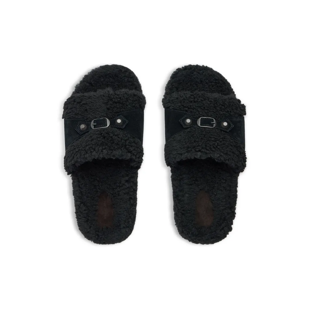 Furry Slide Sandal
